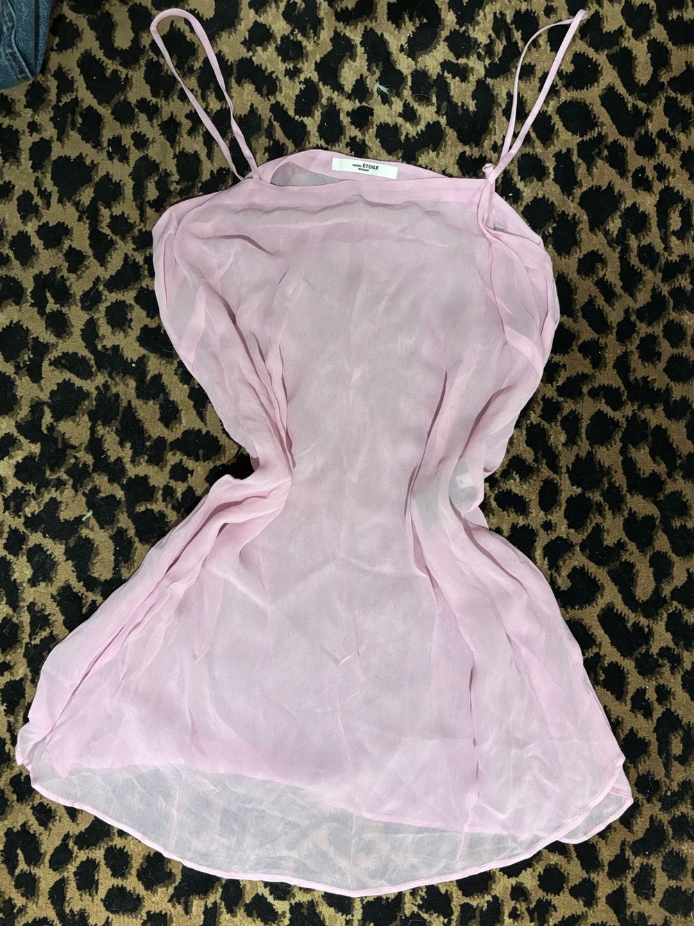 Isabel Marant Light Pink Sheer Silk Cami
